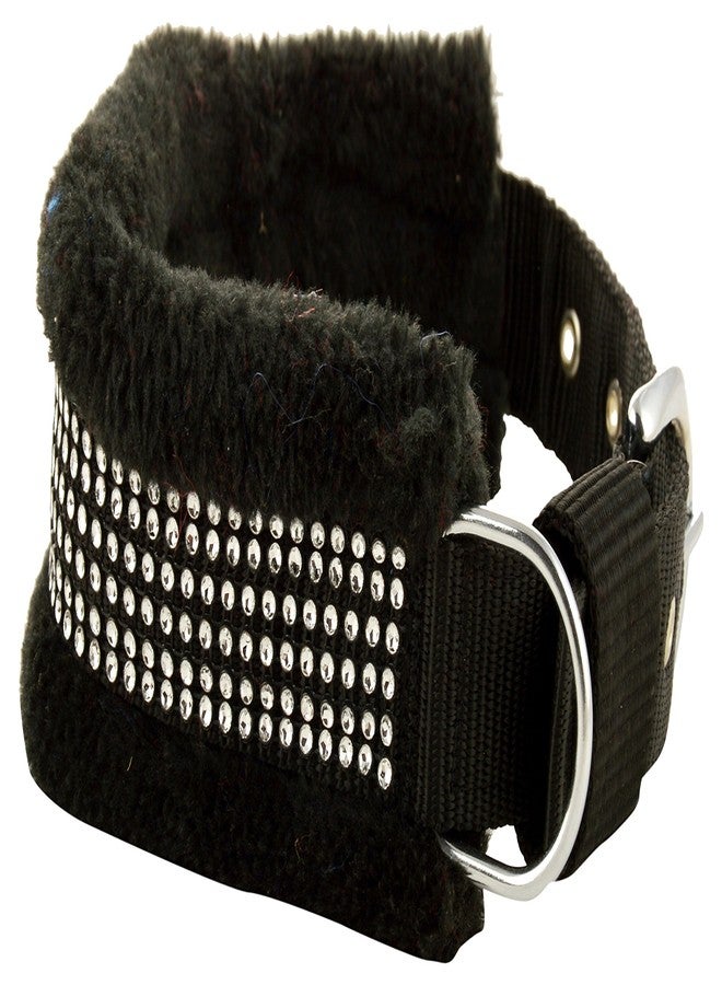 Skora Fancy Black Fur Dog Collar - Large, Black - Image 4